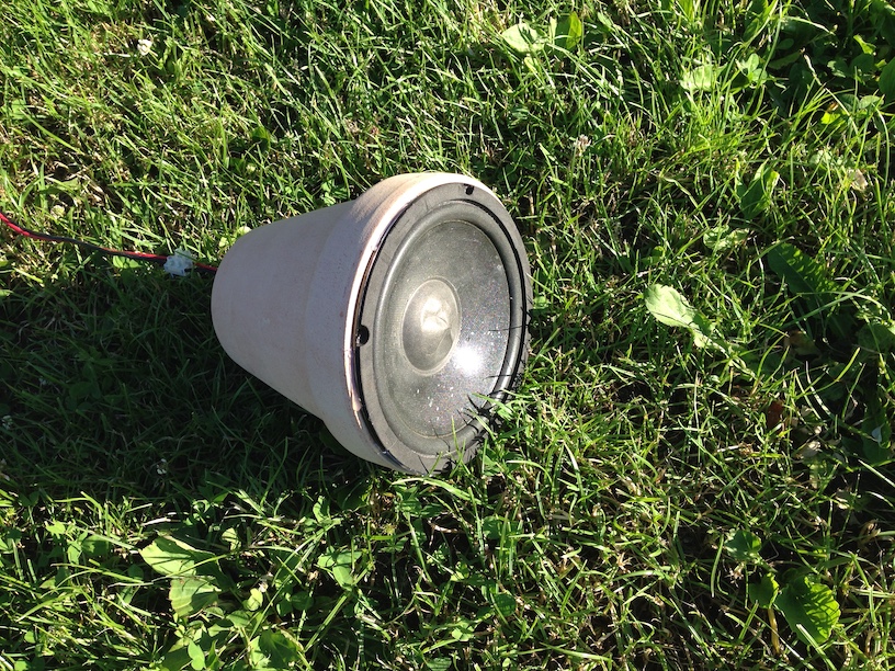 speaker in a pot